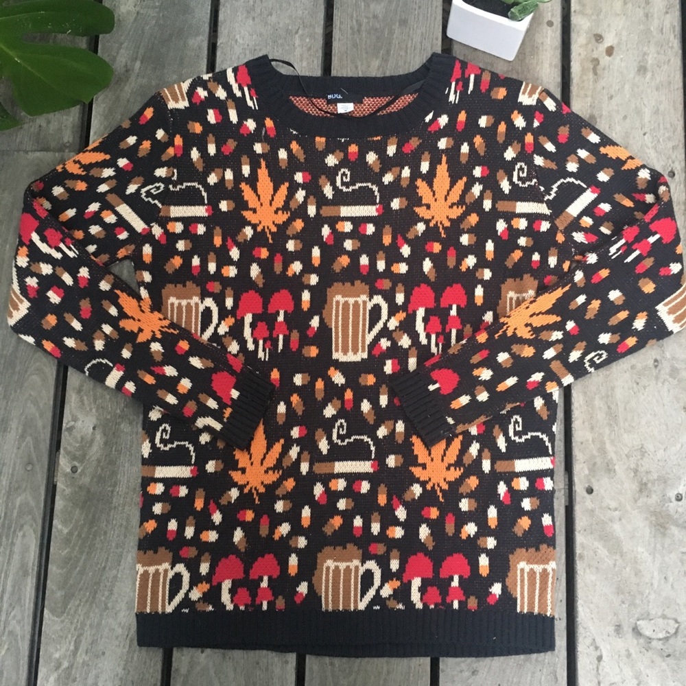 Weed leaf sweater